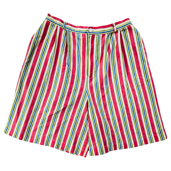 Vintage 90s Striped Dad Shorts