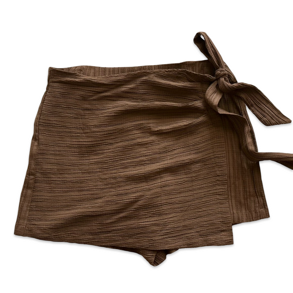 Y2K Chocolate Wrap Skort