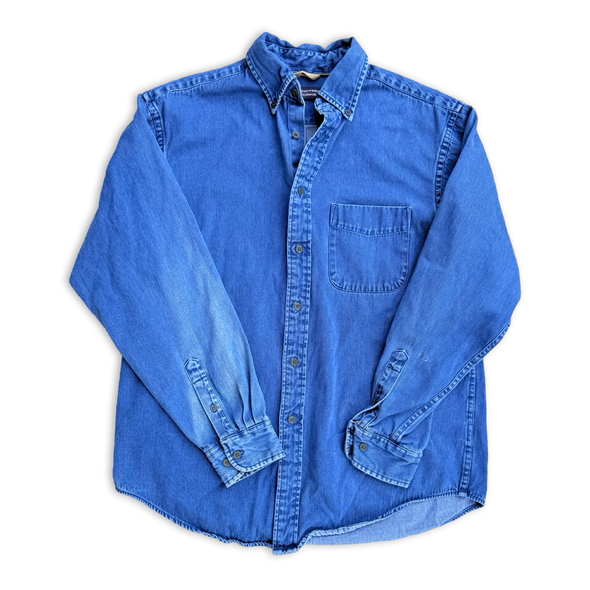 Vintage Dark Wash Denim Button-down