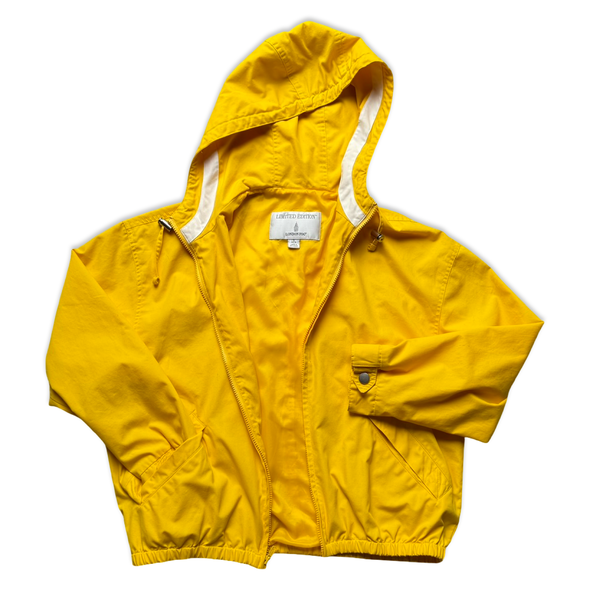 Vintage 80s Yellow Lands End Zipup Jacket