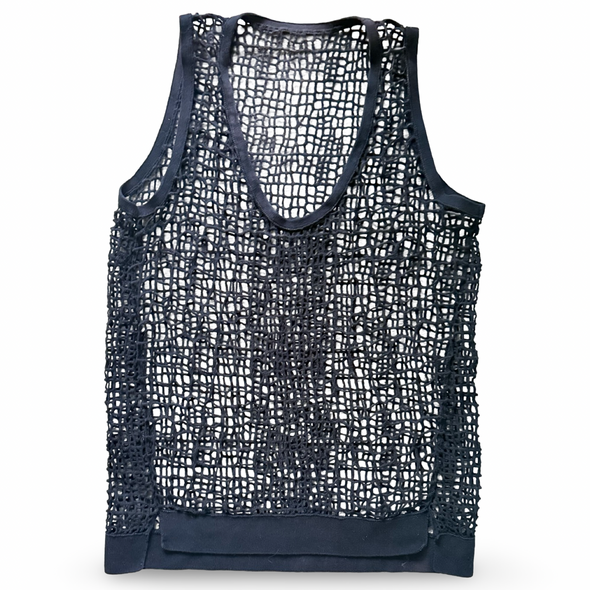 Vintage Black Knit Mesh Top