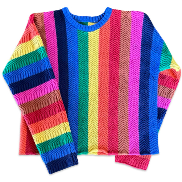 Y2K Colorful Striped Sweater