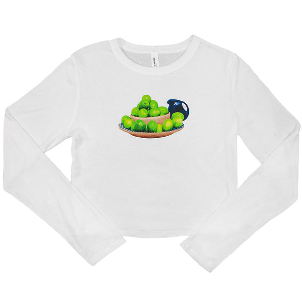 I Love Limes - Long Sleeve Crop Top