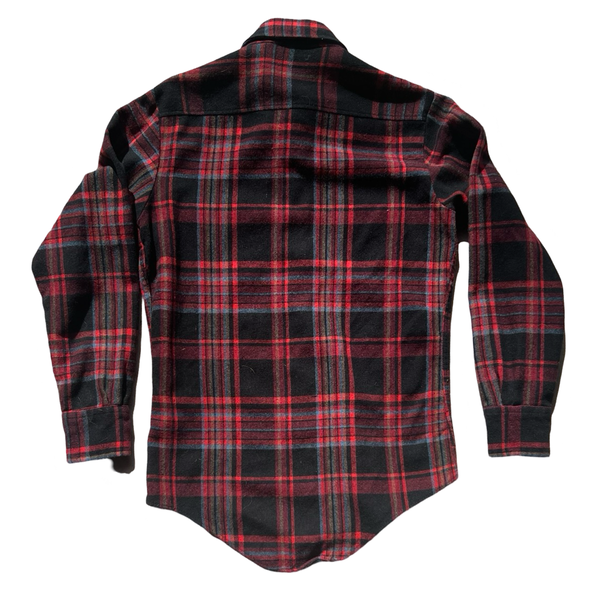 Vintage 70's Plaid Wool Shirt (S)