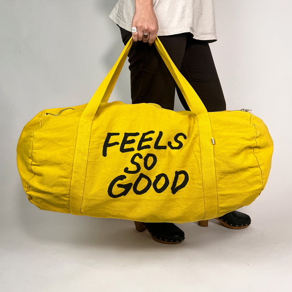 Bull Denim Weekender Bag - Gold