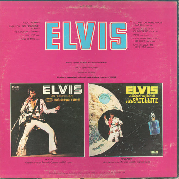 Elvis Presley : Elvis (LP, Album, Hol)