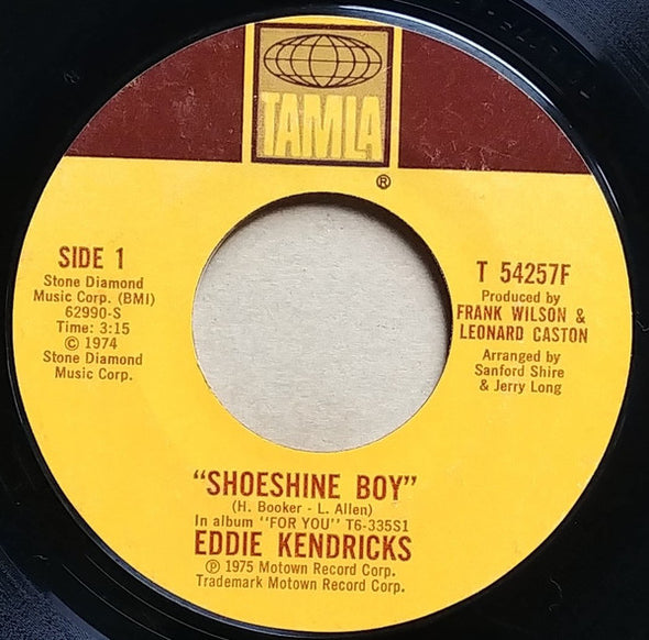 Eddie Kendricks : Shoeshine Boy / Hooked On Your Love (7", Single)