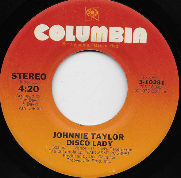 Johnnie Taylor : Disco Lady (7", Single, San)