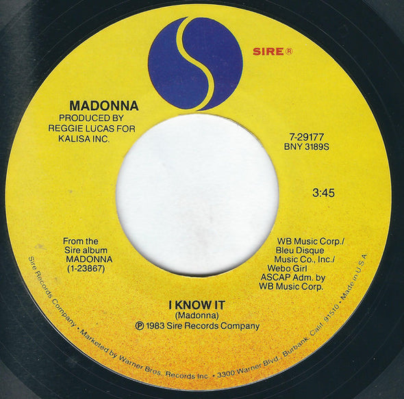 Madonna : Lucky Star (7", Single, Styrene, All)