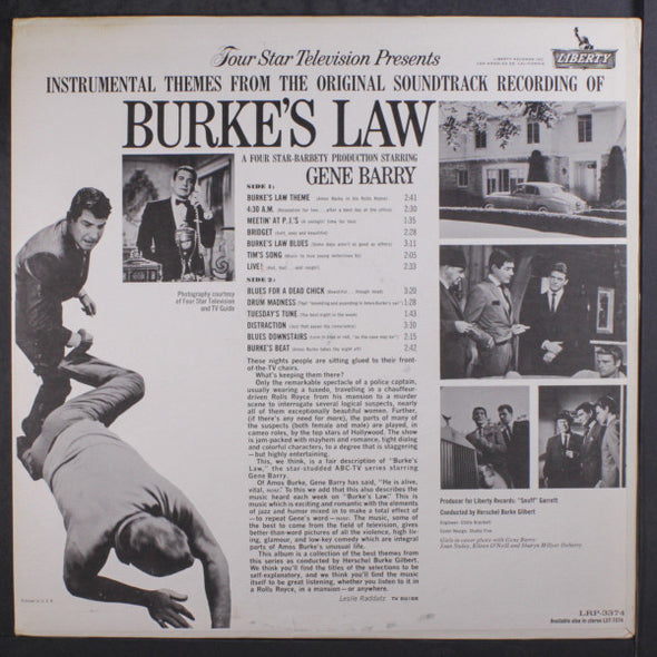 Herschel Burke Gilbert : Burke's Law (Instrumental Themes From The Original Soundtrack Recording) (LP, Album, Mono)