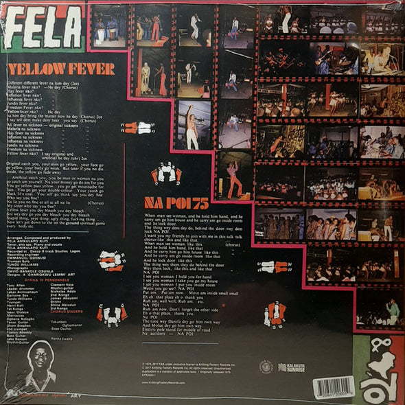 Fela Anikulapo Kuti* & Afrika 70* : Yellow Fever (LP, Album, RE)
