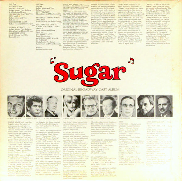 Robert Morse, Tony Roberts (9), Cyril Ritchard : Sugar (Original Broadway Cast Album) (LP, Album)