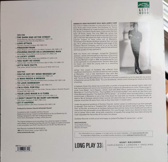 James Carr : The Best Of James Carr (LP, Comp, S/Edition, Gol)