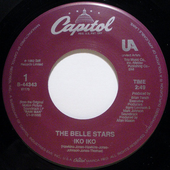 The Belle Stars / Hans Zimmer : Iko Iko / Las Vegas (7", Single, Spe)