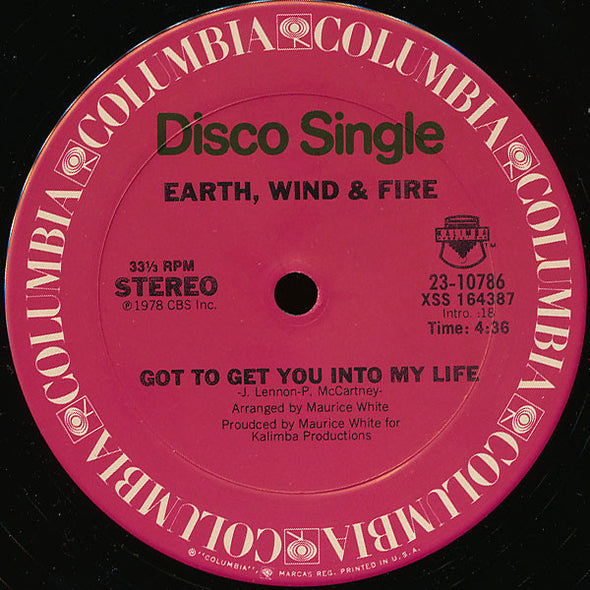 Earth, Wind & Fire : Got To Get You Into My Life (12")