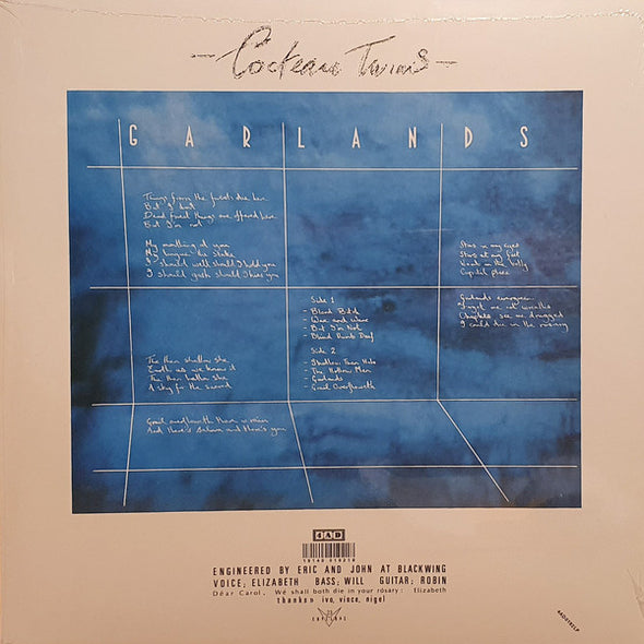 Cocteau Twins : Garlands (LP, Album, RE, RM, 24b)