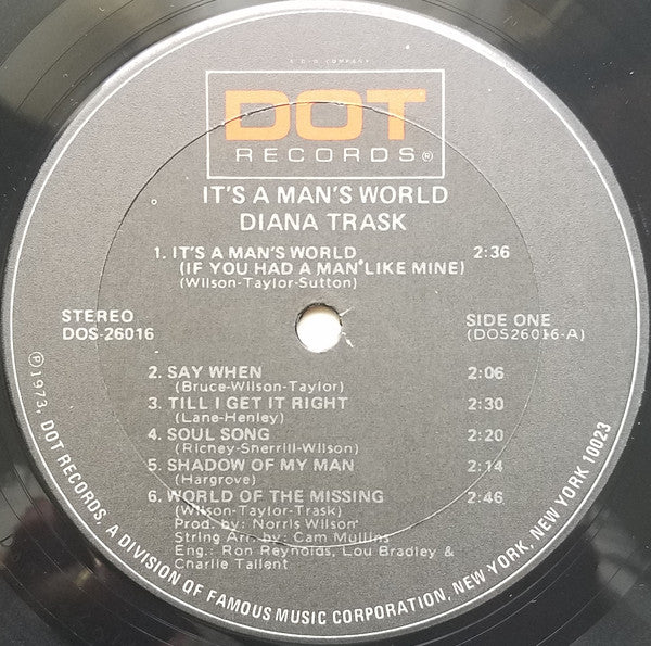 Diana Trask It s A Man s World LP Album VG 7