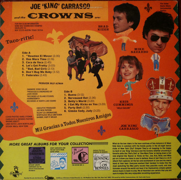 Joe King Carrasco & The Crowns : Joe "King" Carrasco And The Crowns (LP, Album)