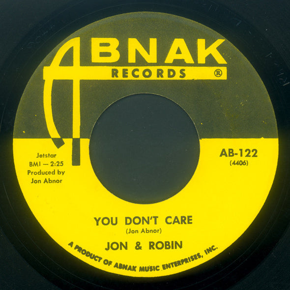 Jon & Robin : Drums / You Don't Care (7")