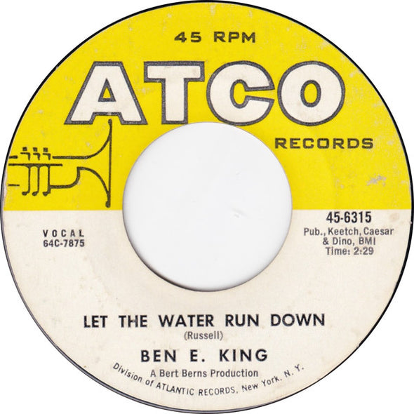 Ben E. King : It's All Over / Let The Water Run Down (7", Styrene, Mon)