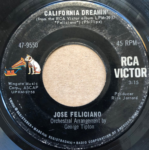 Jose Feliciano* : Light My Fire / California Dreamin' (7", Single, Ind)