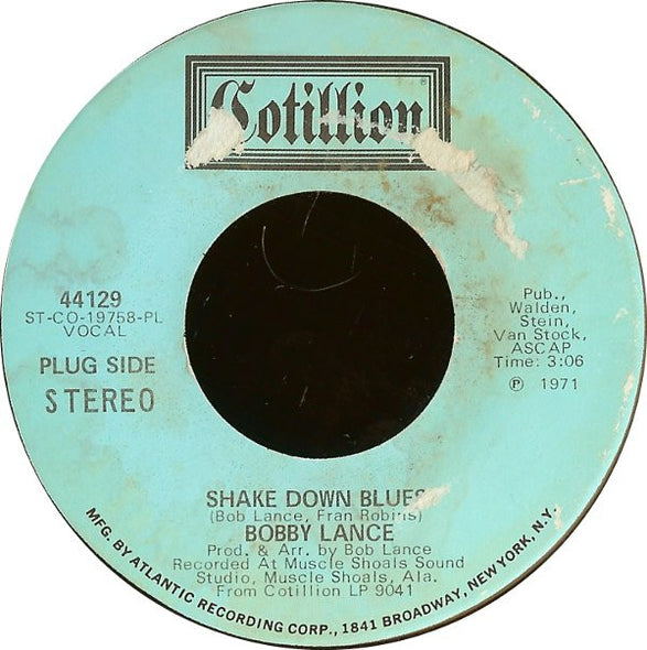 Bobby Lance* : Shake Down Blues (7", Mono, Promo, PL )