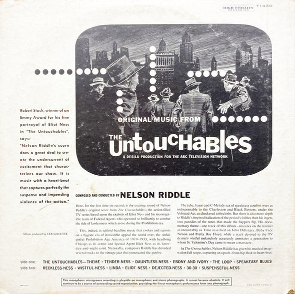 Nelson Riddle : The Untouchables (LP, Album, Mono)