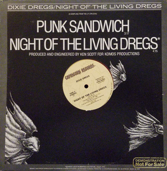 Dixie Dregs : Punk Sandwich / Night Of The Living Dregs (12", Promo, Red)