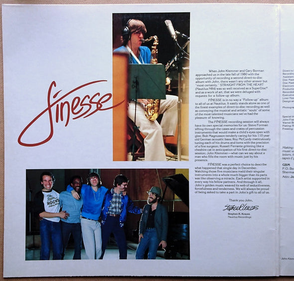 John Klemmer : Finesse (LP, Album)