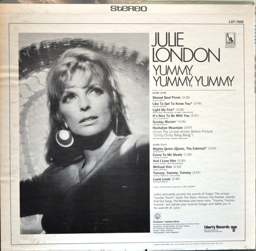 Julie London : Yummy, Yummy, Yummy (LP, Album)
