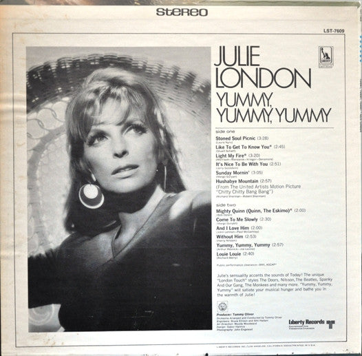 Julie London - Yummy, Yummy, Yummy (LP, Album) (G+)8