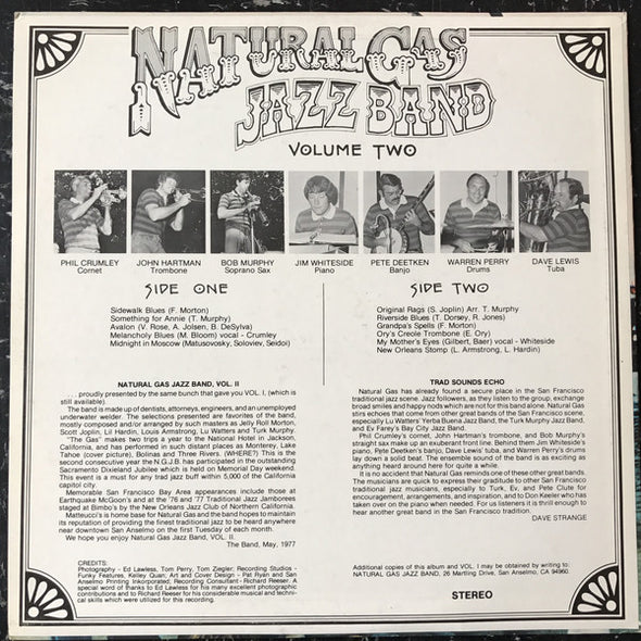 Natural Gas Jazz Band : Volume Two (LP, Album)