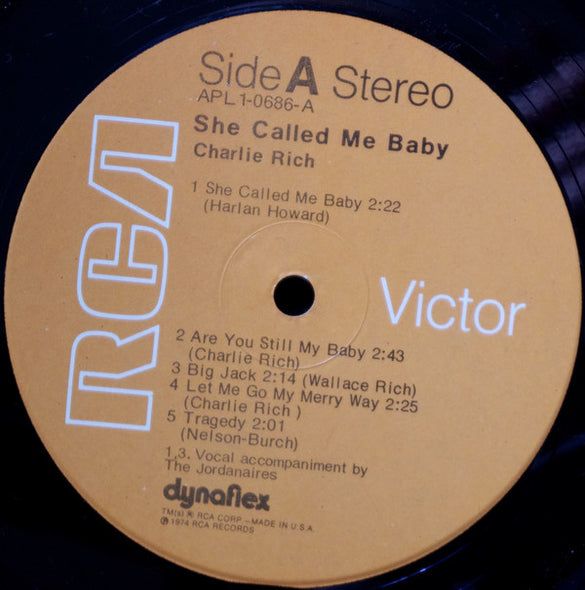 Charlie Rich : She Called Me Baby (LP, Album)