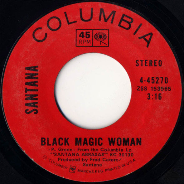 Santana : Black Magic Woman / Hope You're Feeling Better (7", Single, Ter)