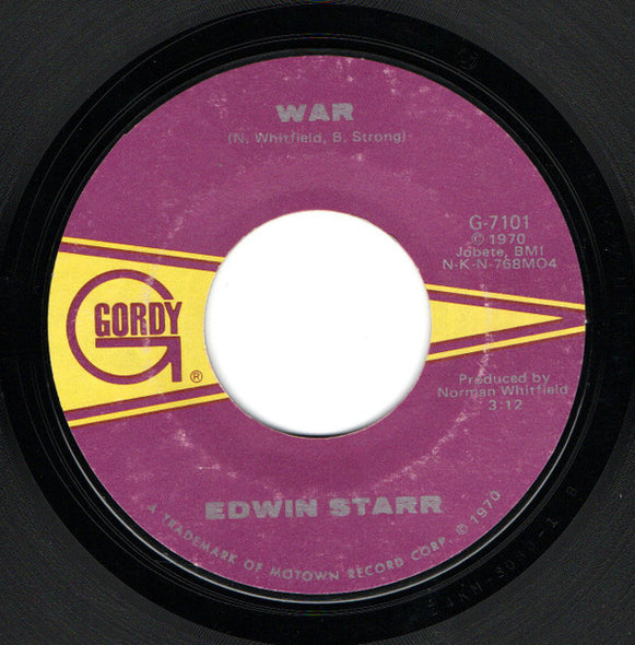 Edwin Starr : War / He Who Picks A Rose (7", Single, Styrene, Mon)