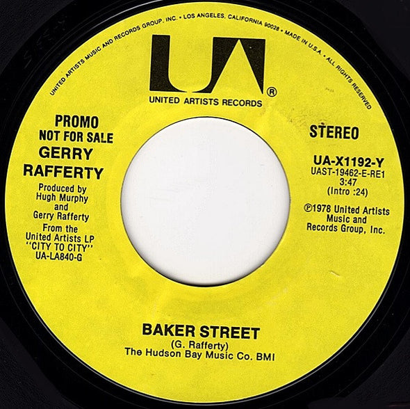Gerry Rafferty : Baker Street (7", Single, Mono, Promo, Styrene)