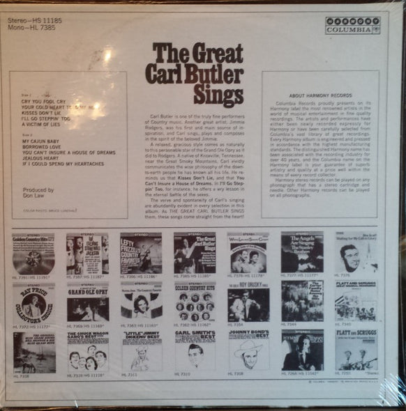 Carl Butler : The Great Carl Butler Sings (LP, Album)