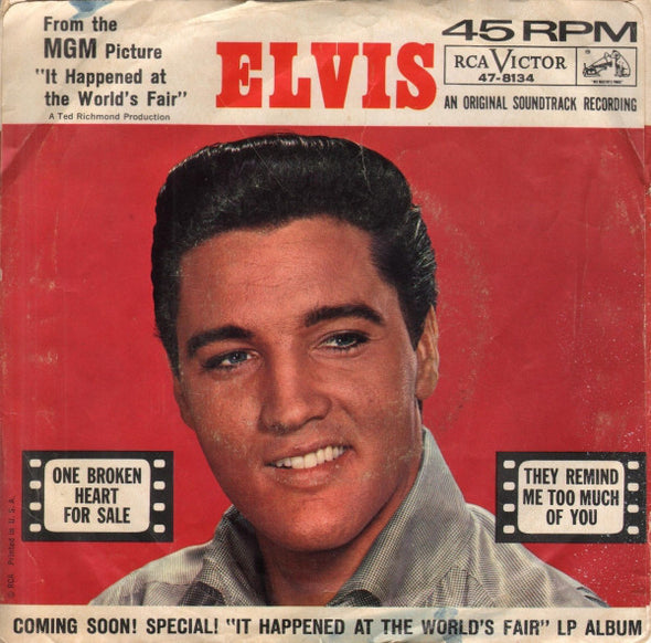 Elvis Presley With The Mello Men* : One Broken Heart For Sale (7", Single)