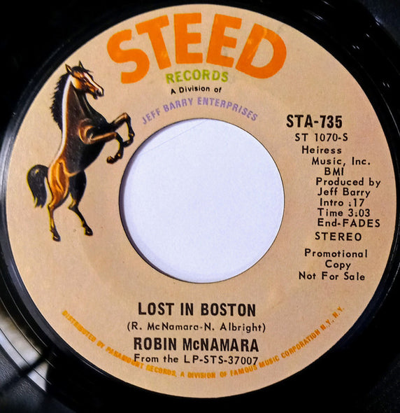 Robin McNamara : Rise And Shine / Lost In Boston (7", Promo)