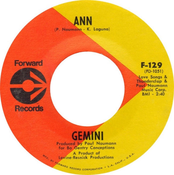 Gemini (89) : Take Her Back / Ann (7", Single, Styrene, All)
