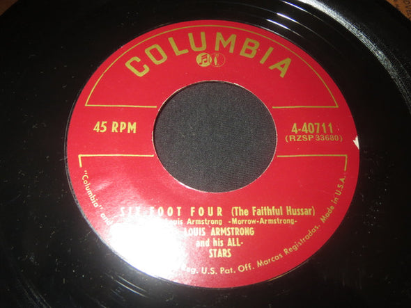 Louis Armstrong And His All-Stars : Six Foot Four / The Faithful Hussar (7")