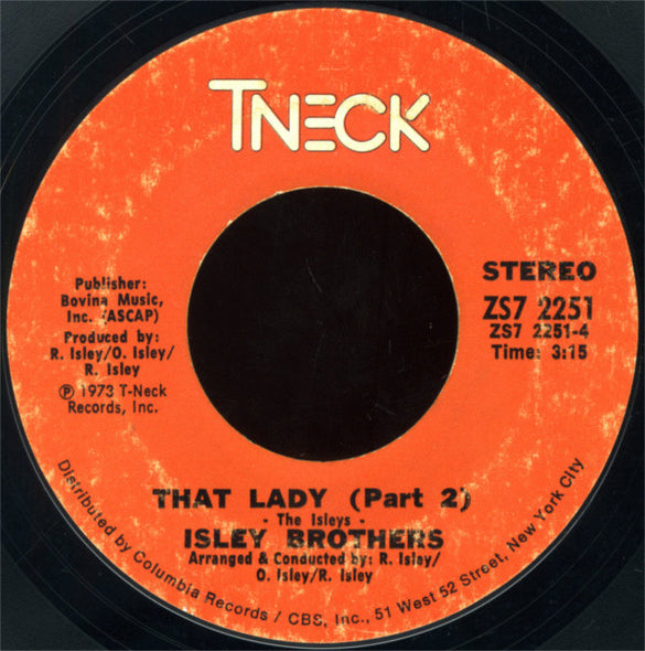 Isley Brothers* : That Lady (7", Single, Styrene)