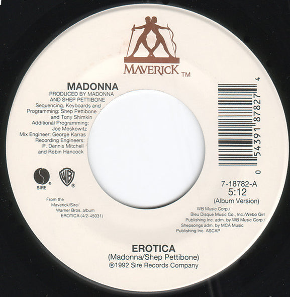 Madonna : Erotica (7", Single)