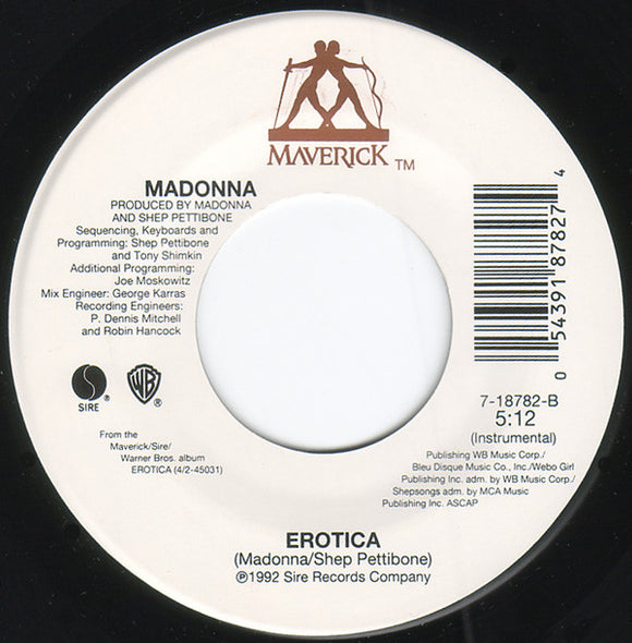 Madonna : Erotica (7", Single)