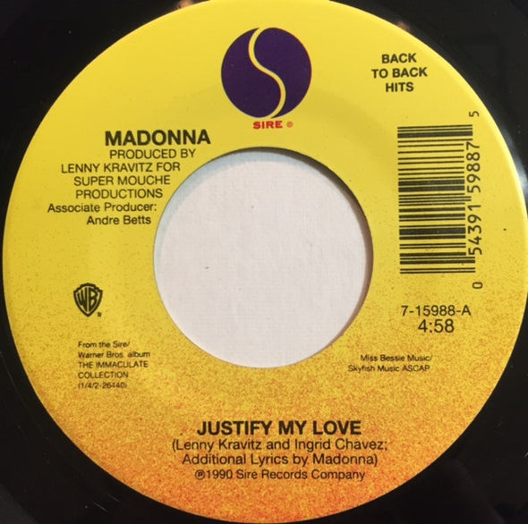 Madonna : Justify My Love / Rescue Me (7")