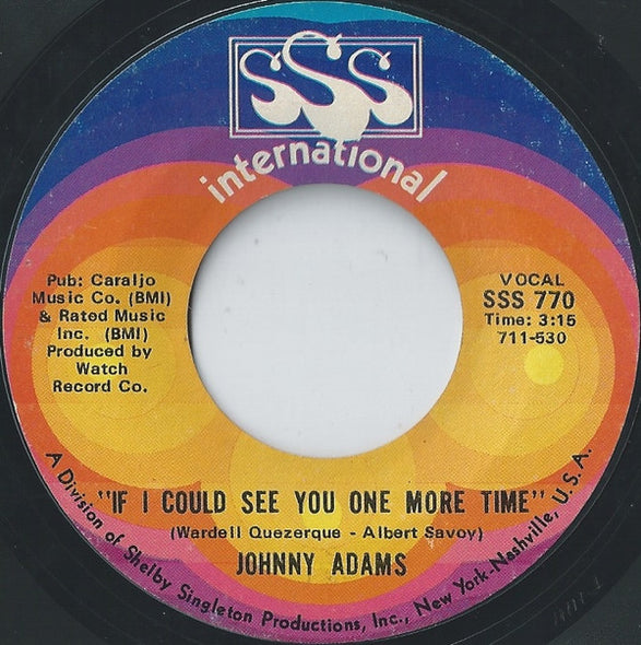 Johnny Adams : Reconsider Me / If I Could See You One More Time (7", Single)