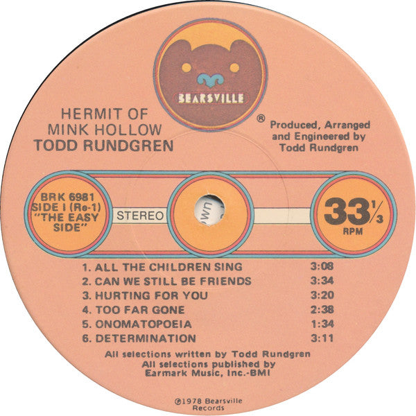 Buy Todd Rundgren : Hermit Of Mink Hollow (LP, Album, Jac) Online