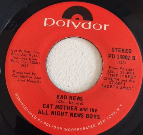 Cat Mother And The All Night News Boys* : Good Old Rock 'N Roll / Bad News (7", Single)