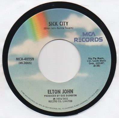 Elton John : Don't Let The Sun Go Down On Me (7", Single, RE)