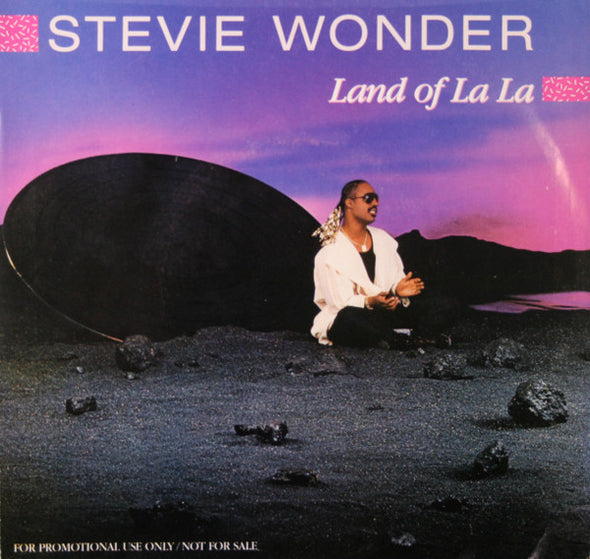 Stevie Wonder : Land Of La La (7", Single, Promo, RE)